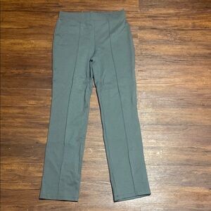 Logo Lori Goldstein Gray High-Waisted Pants Small Tall